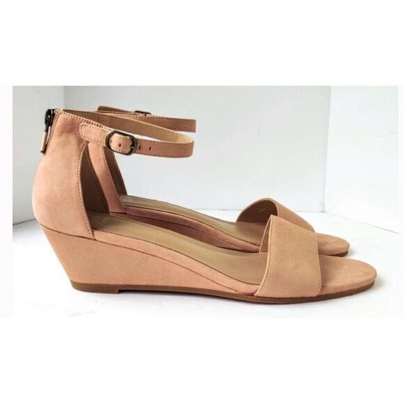 Eileen Fisher Mara Tumbled Leather Wedge Sandal NWOB Size 9 1/2 - Picture 1 of 5